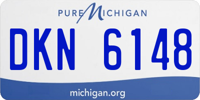 MI license plate DKN6148