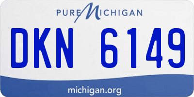 MI license plate DKN6149
