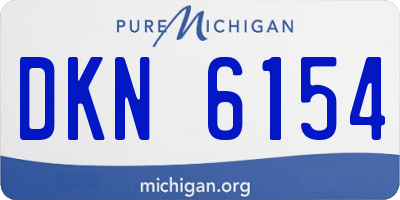 MI license plate DKN6154