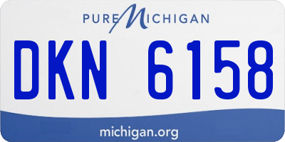 MI license plate DKN6158