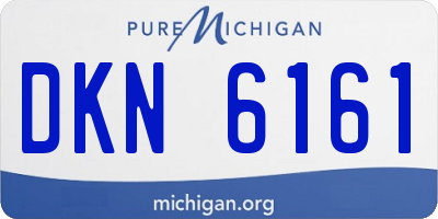 MI license plate DKN6161