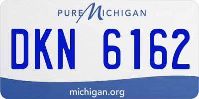 MI license plate DKN6162