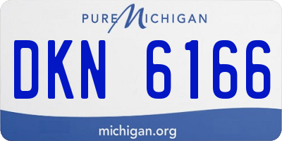 MI license plate DKN6166