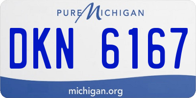 MI license plate DKN6167