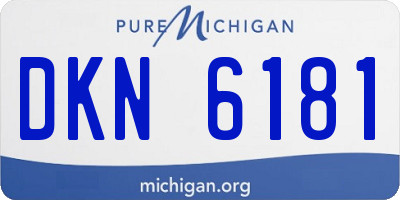 MI license plate DKN6181