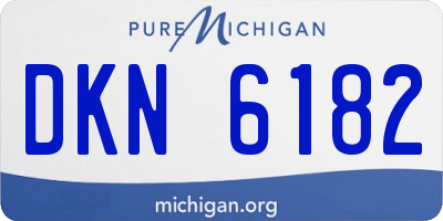 MI license plate DKN6182