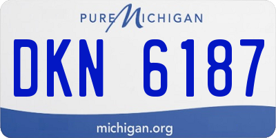 MI license plate DKN6187