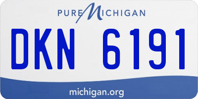 MI license plate DKN6191