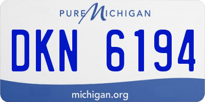 MI license plate DKN6194