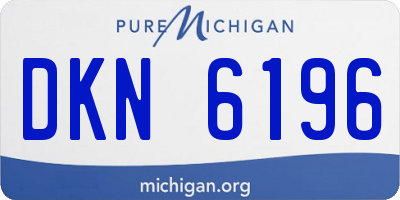 MI license plate DKN6196