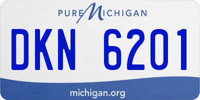 MI license plate DKN6201