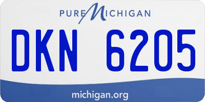 MI license plate DKN6205
