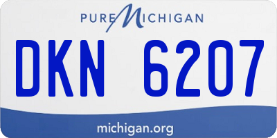 MI license plate DKN6207