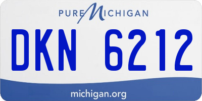 MI license plate DKN6212