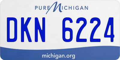 MI license plate DKN6224