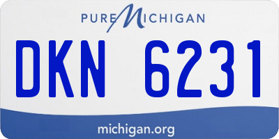 MI license plate DKN6231