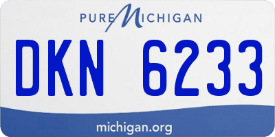 MI license plate DKN6233
