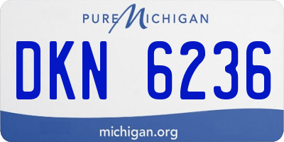 MI license plate DKN6236