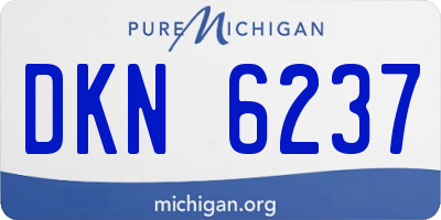MI license plate DKN6237