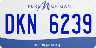 MI license plate DKN6239