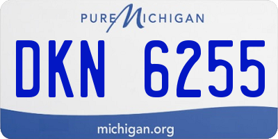 MI license plate DKN6255