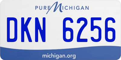 MI license plate DKN6256