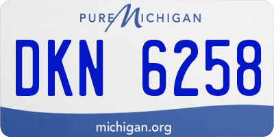 MI license plate DKN6258