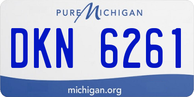 MI license plate DKN6261