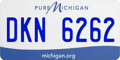 MI license plate DKN6262