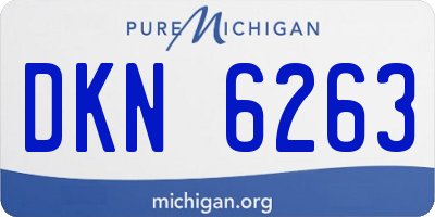 MI license plate DKN6263