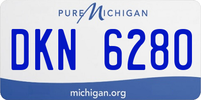 MI license plate DKN6280