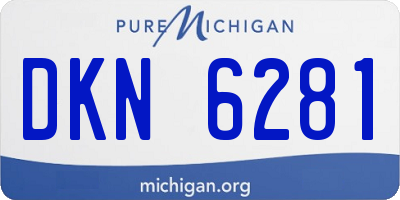MI license plate DKN6281