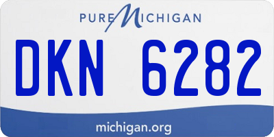 MI license plate DKN6282