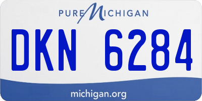 MI license plate DKN6284