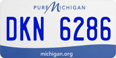 MI license plate DKN6286