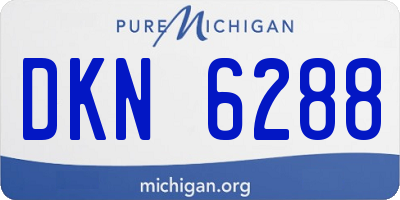 MI license plate DKN6288