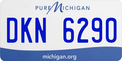 MI license plate DKN6290