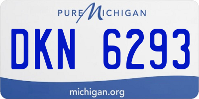 MI license plate DKN6293