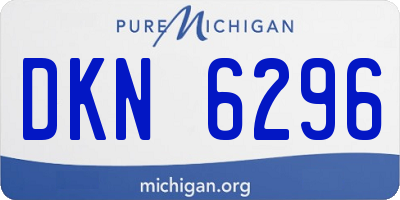 MI license plate DKN6296