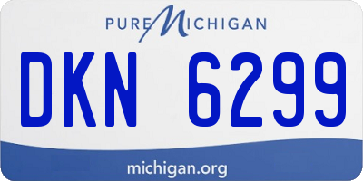 MI license plate DKN6299