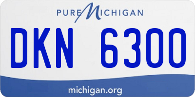 MI license plate DKN6300