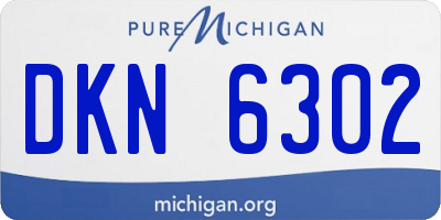 MI license plate DKN6302