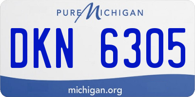 MI license plate DKN6305