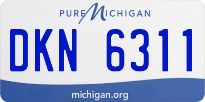MI license plate DKN6311