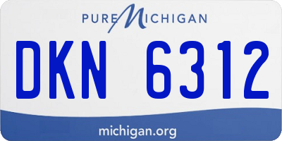 MI license plate DKN6312
