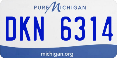 MI license plate DKN6314