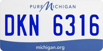 MI license plate DKN6316