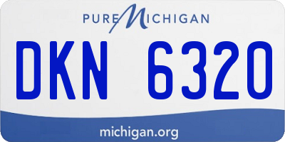 MI license plate DKN6320
