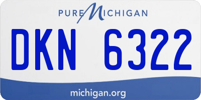 MI license plate DKN6322
