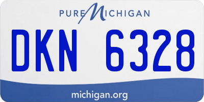 MI license plate DKN6328